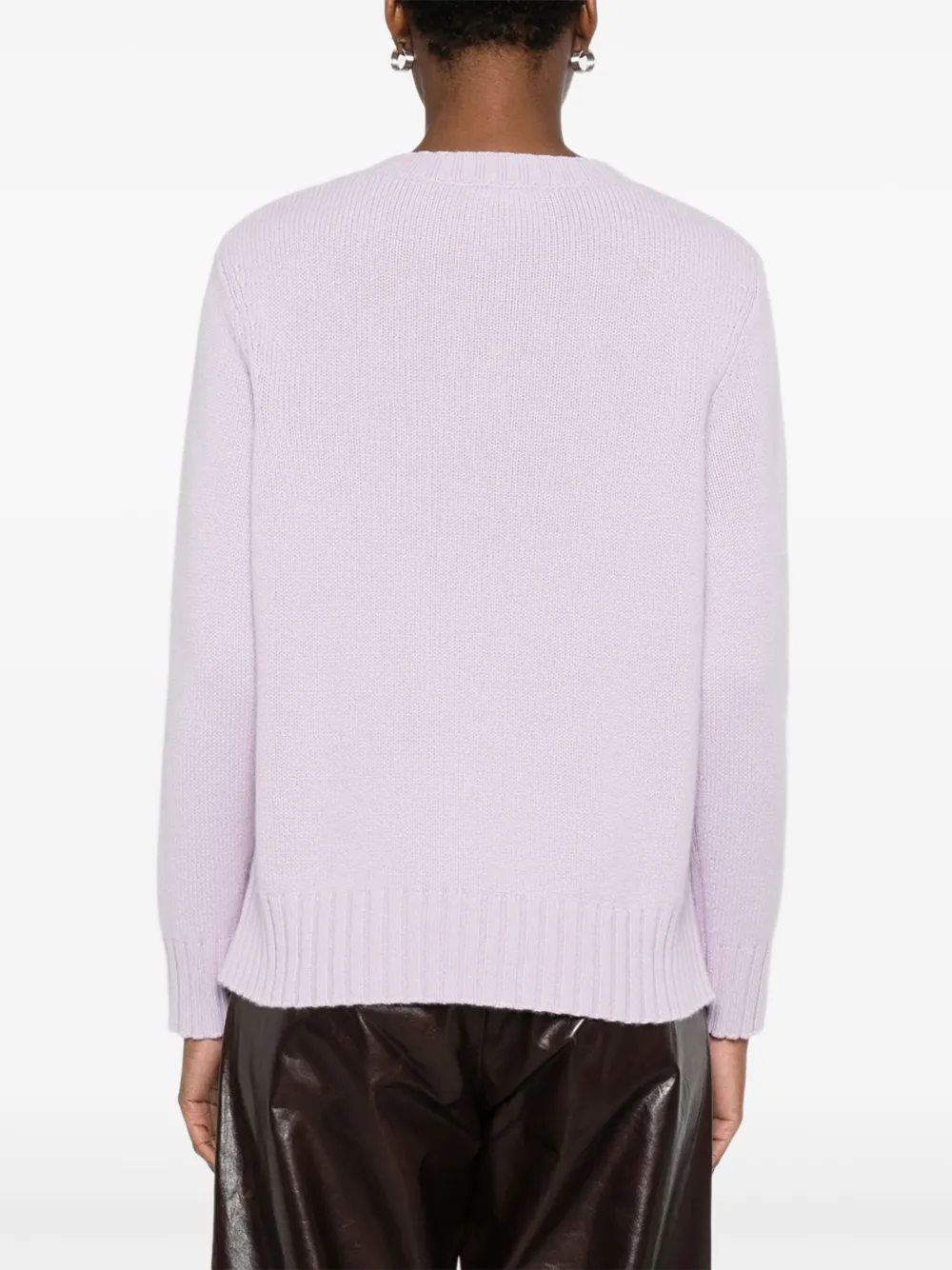 Purotatto V-neck Side-split Sweater In Purple