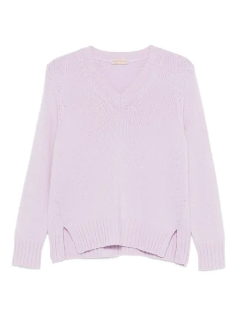 Purotatto V-neck side-split sweater