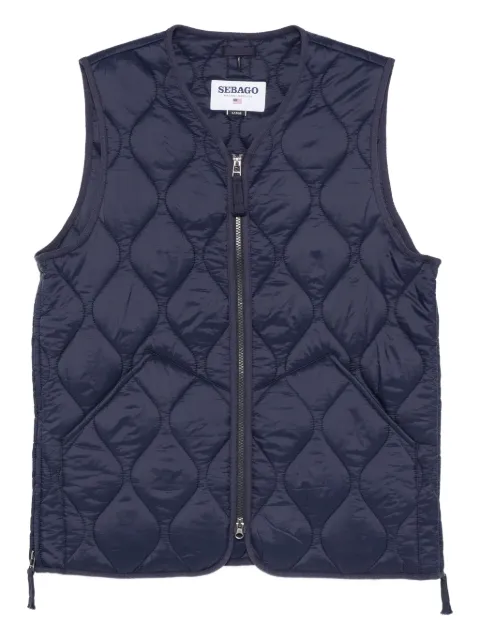 Sebago quilted zip-fastening gilet