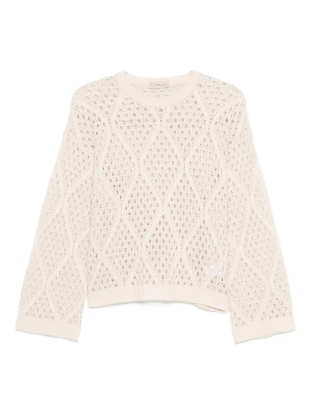 Purotatto Open-knit Sweater In Neutral