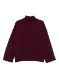 Purotatto high-neck side-split sweater - Red