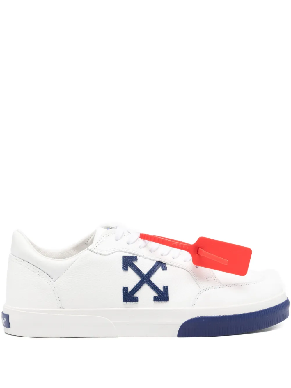 Off-White arrow-logo leather sneakers Wit