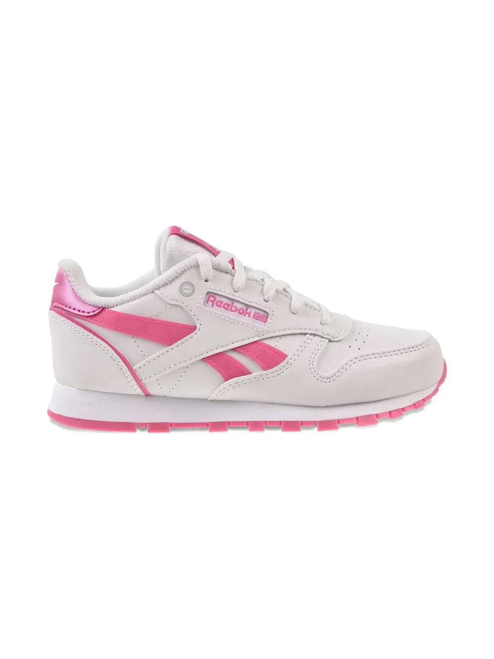 Reebok Kids Classic Step Flash "White/Pink" sneakers | Teen Girl Shoes | Image 2