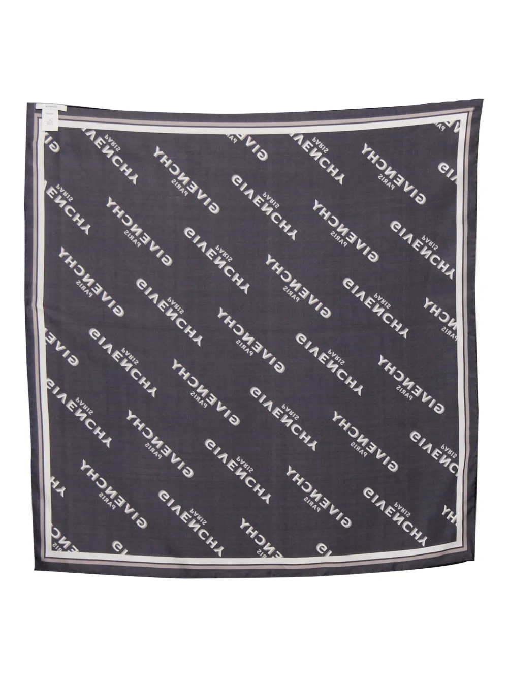 Givenchy Logo-pattern Silk Scarf In Black