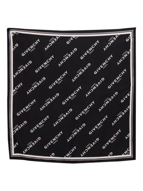 Givenchy logo-pattern silk scarf
