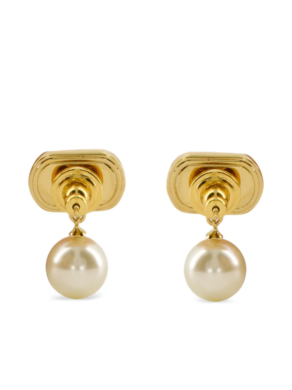 Valentino Garavani VLogo Signature pearl earrings - Goud