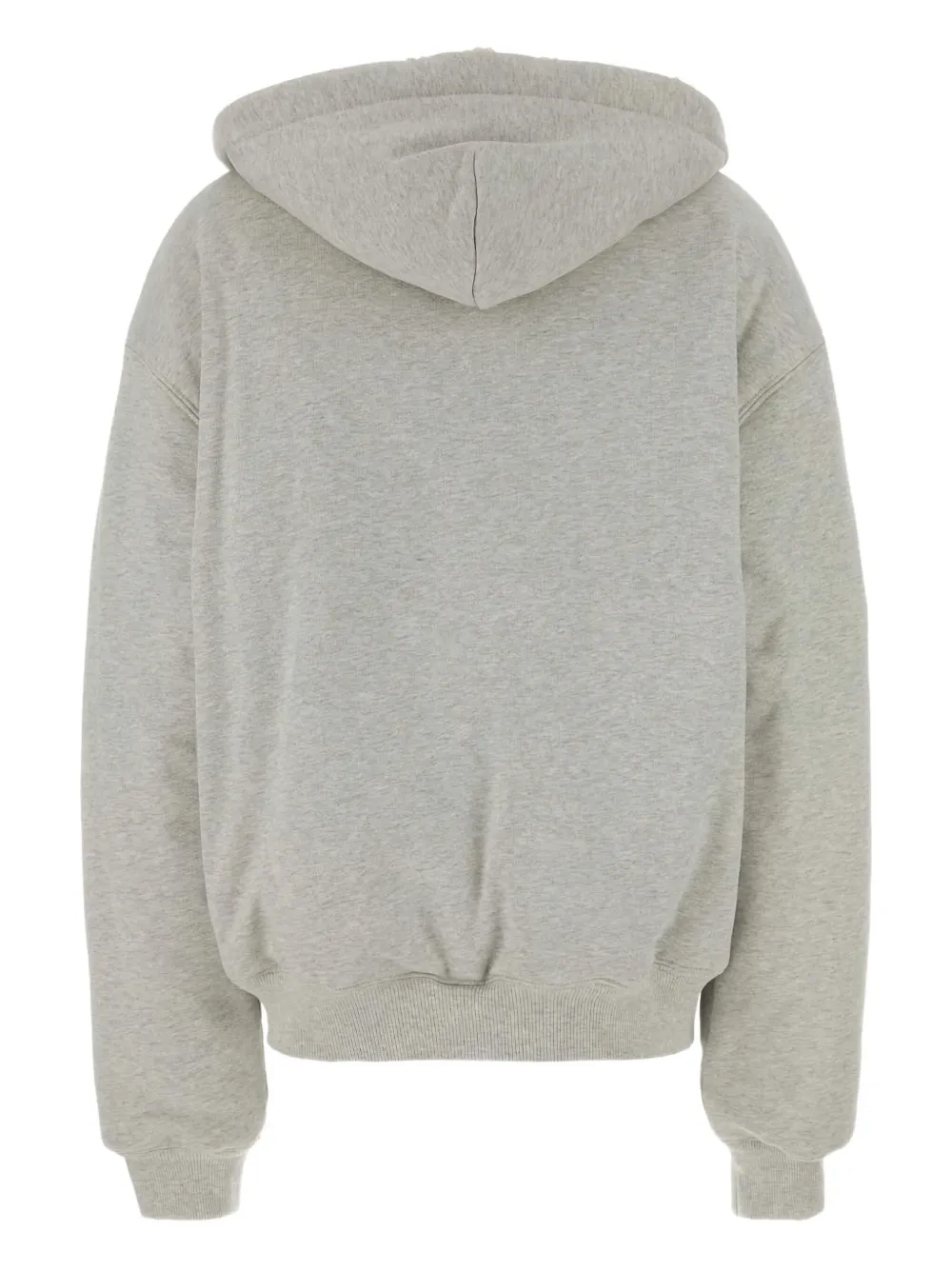 Magda Butrym Oversized Hooded Cotton Sweatshirt Kangaroo Pockets In Gray