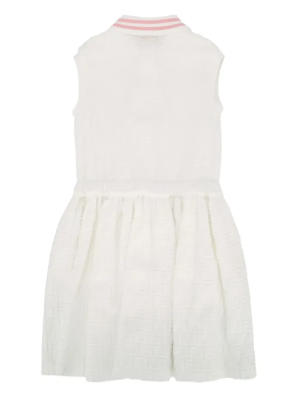 FENDI キッズ　ワンピース Fendi Kids モノグラム ノースリーブ ワンピース | ホワイト | FARFETCH JP