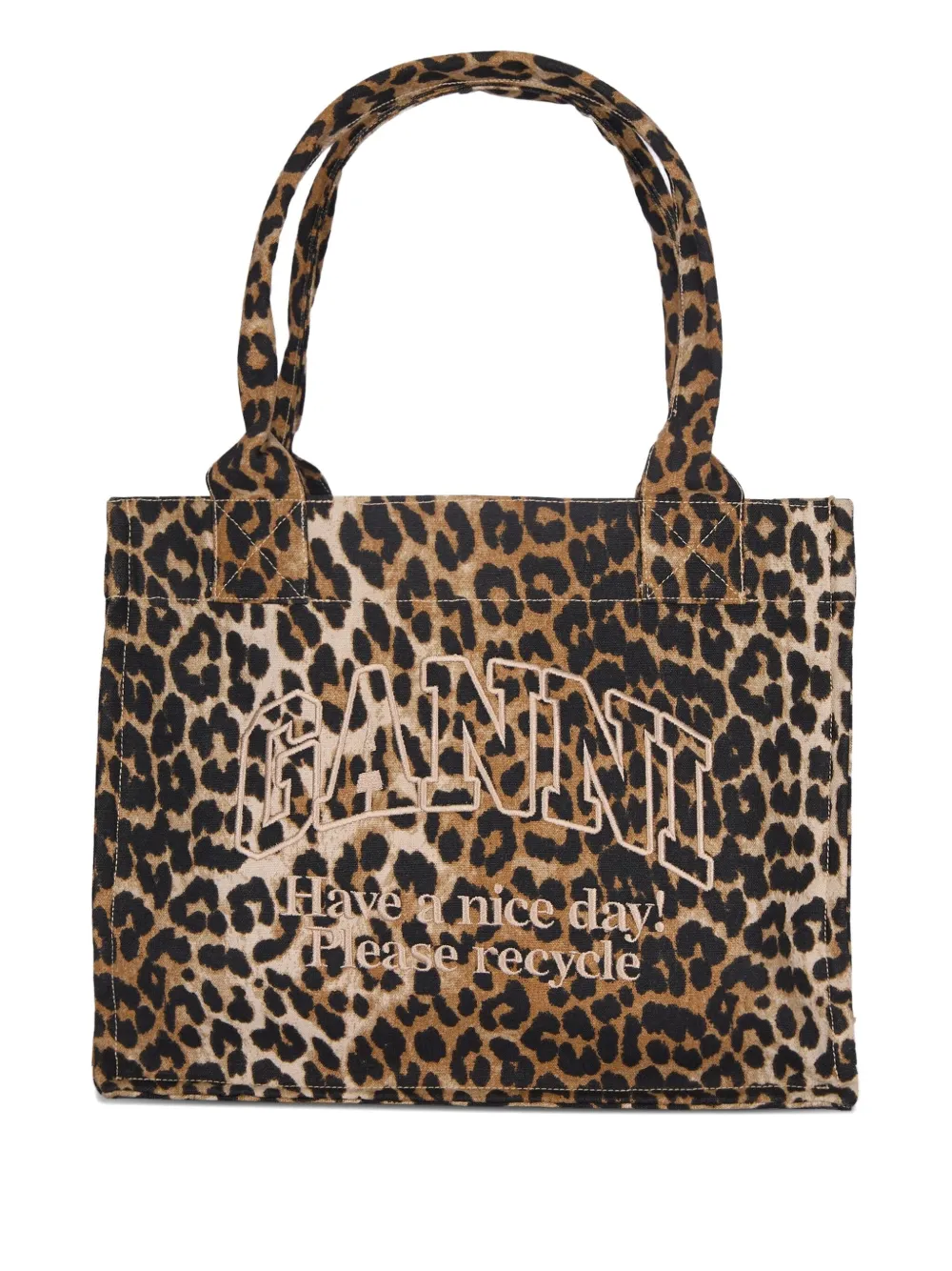 GANNI leopard-print tote bag | Brown | Image 1
