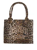 GANNI leopard-print tote bag - Brown