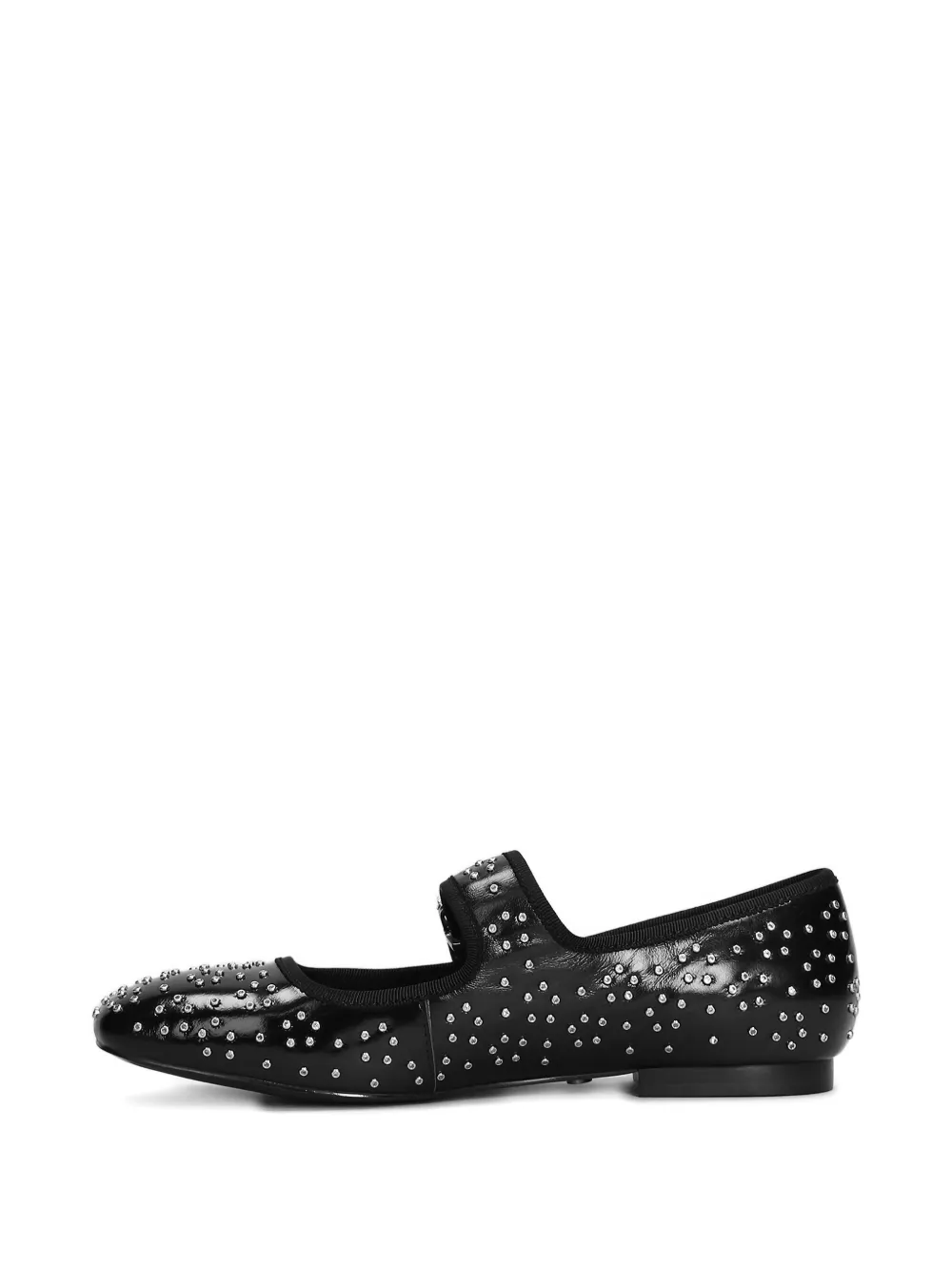 Gold & Rouge Bibalo Embellished Buckle-strap Ballet Flats In Black