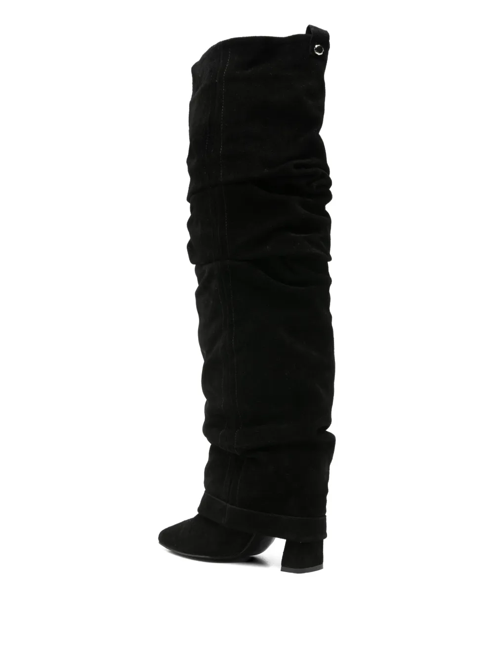 Gold & Rouge Jaika Ruched Boots In Black