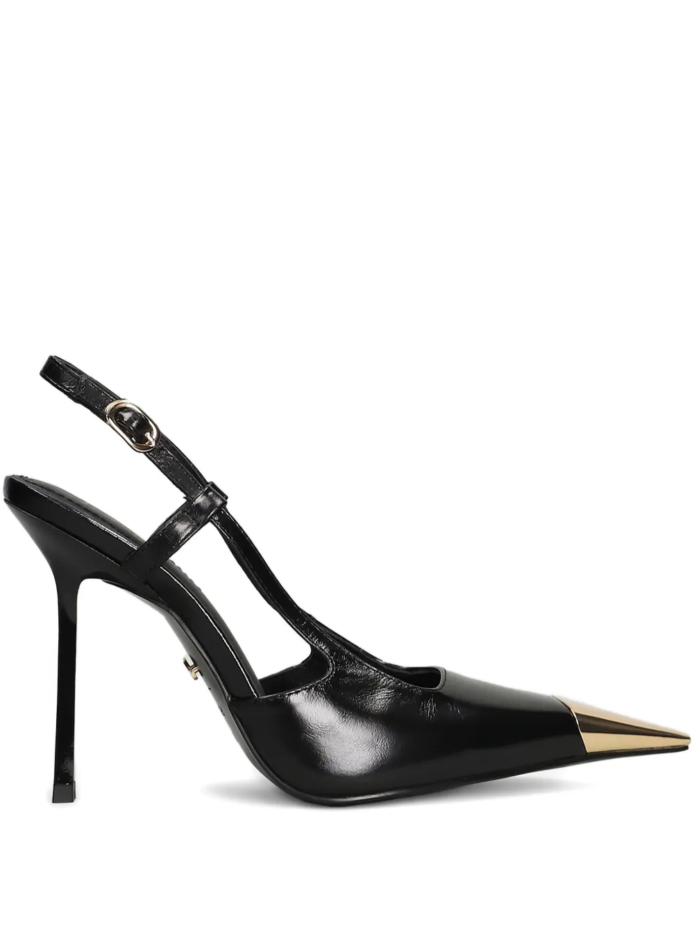 Gold & Rouge 90mm Ravi Metal Toe Pumps In Black