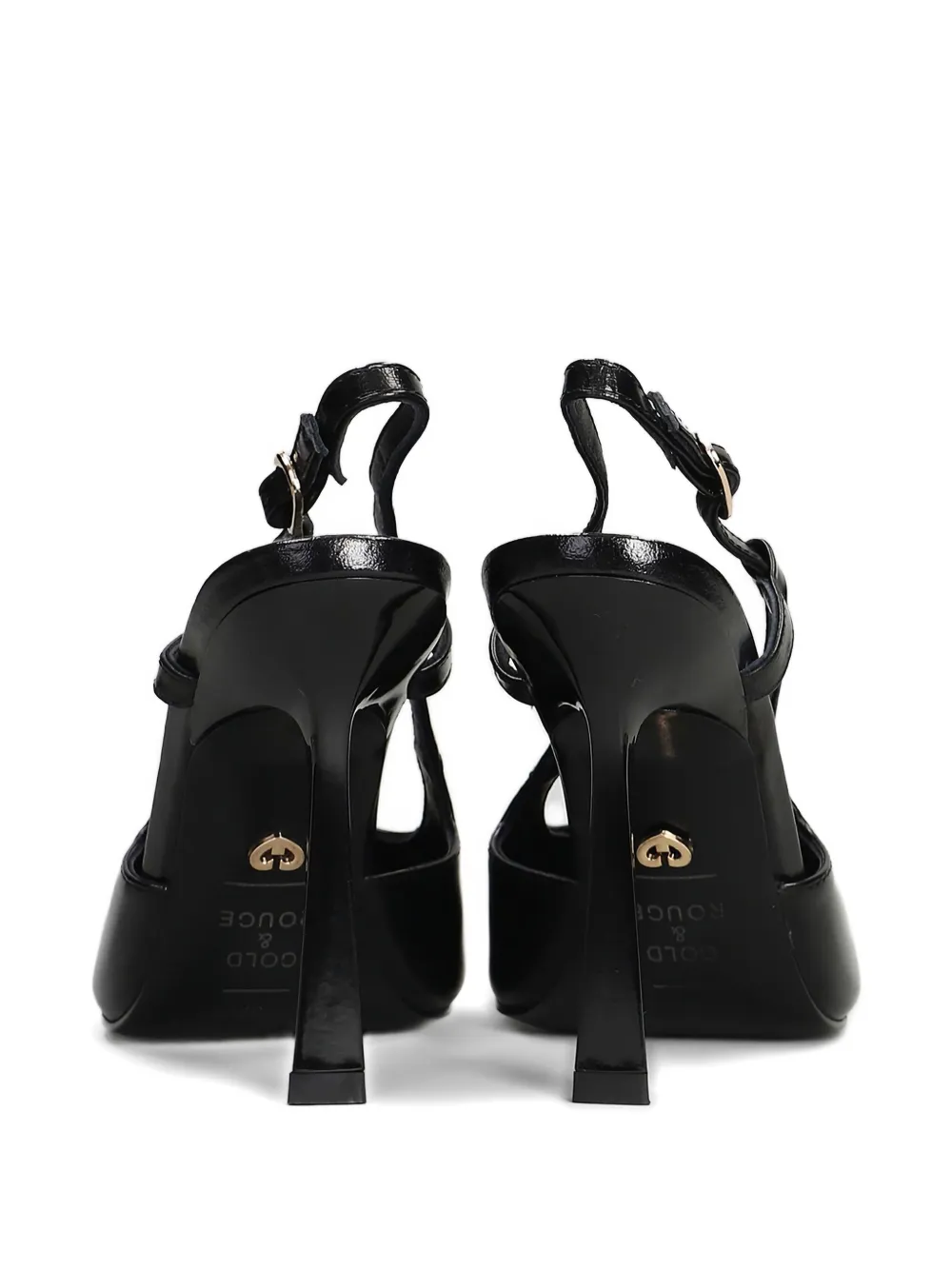 Gold & Rouge 90mm Ravi Metal Toe Pumps In Black