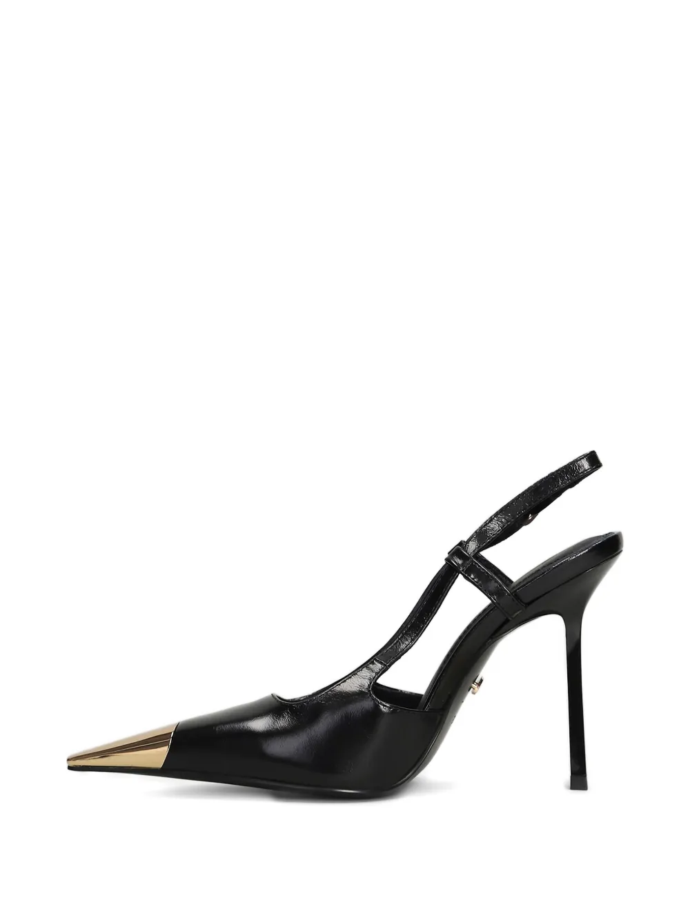 Gold & Rouge 90mm Ravi Metal Toe Pumps In Black