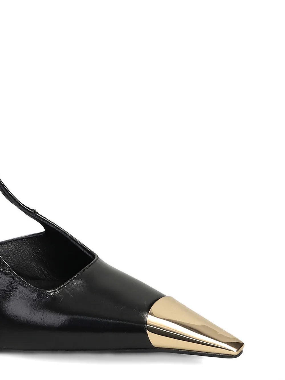 Gold & Rouge 90mm Ravi Metal Toe Pumps In Black