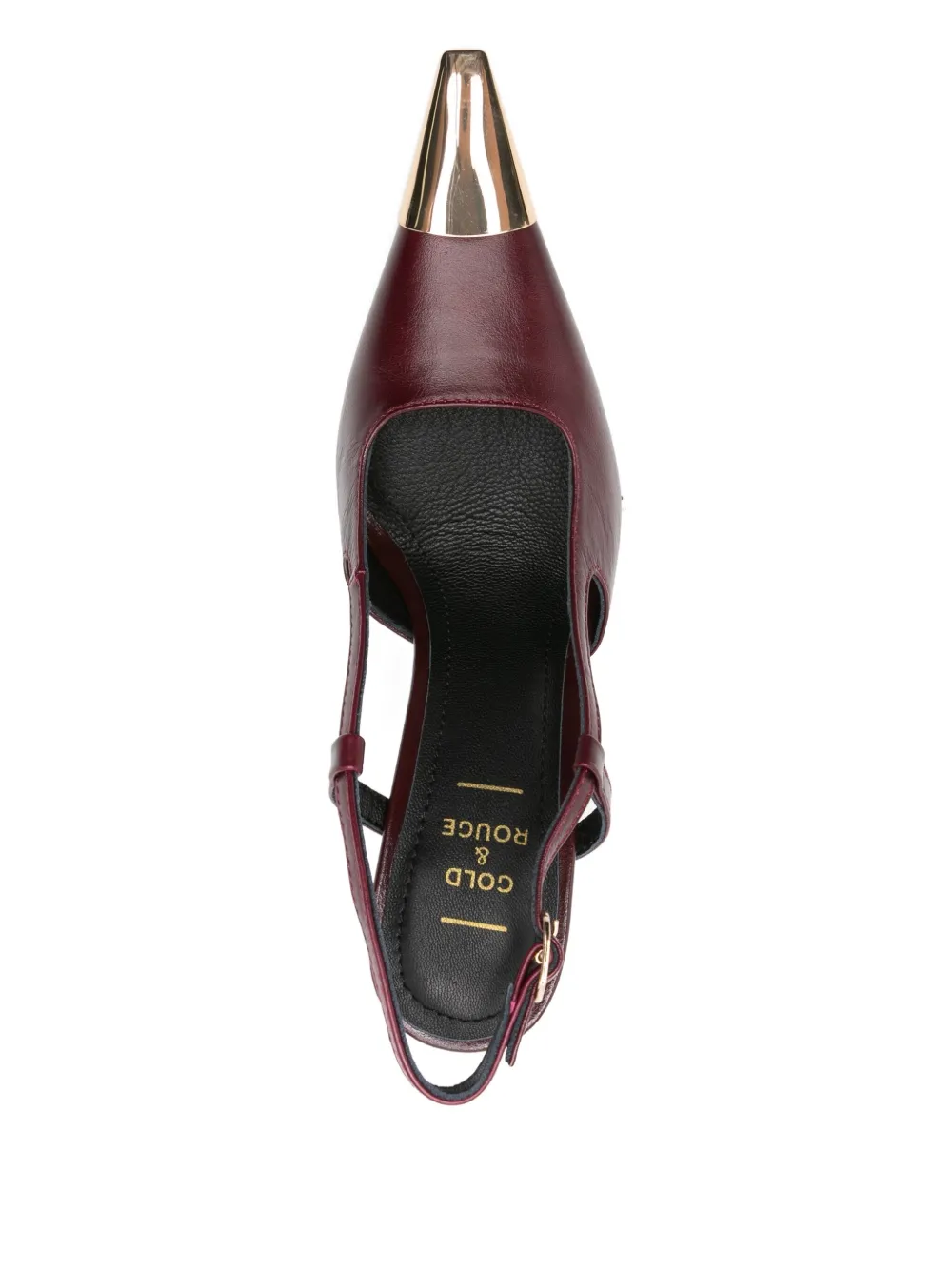Gold & Rouge 90mm Ravi Slingback Pumps In Multi