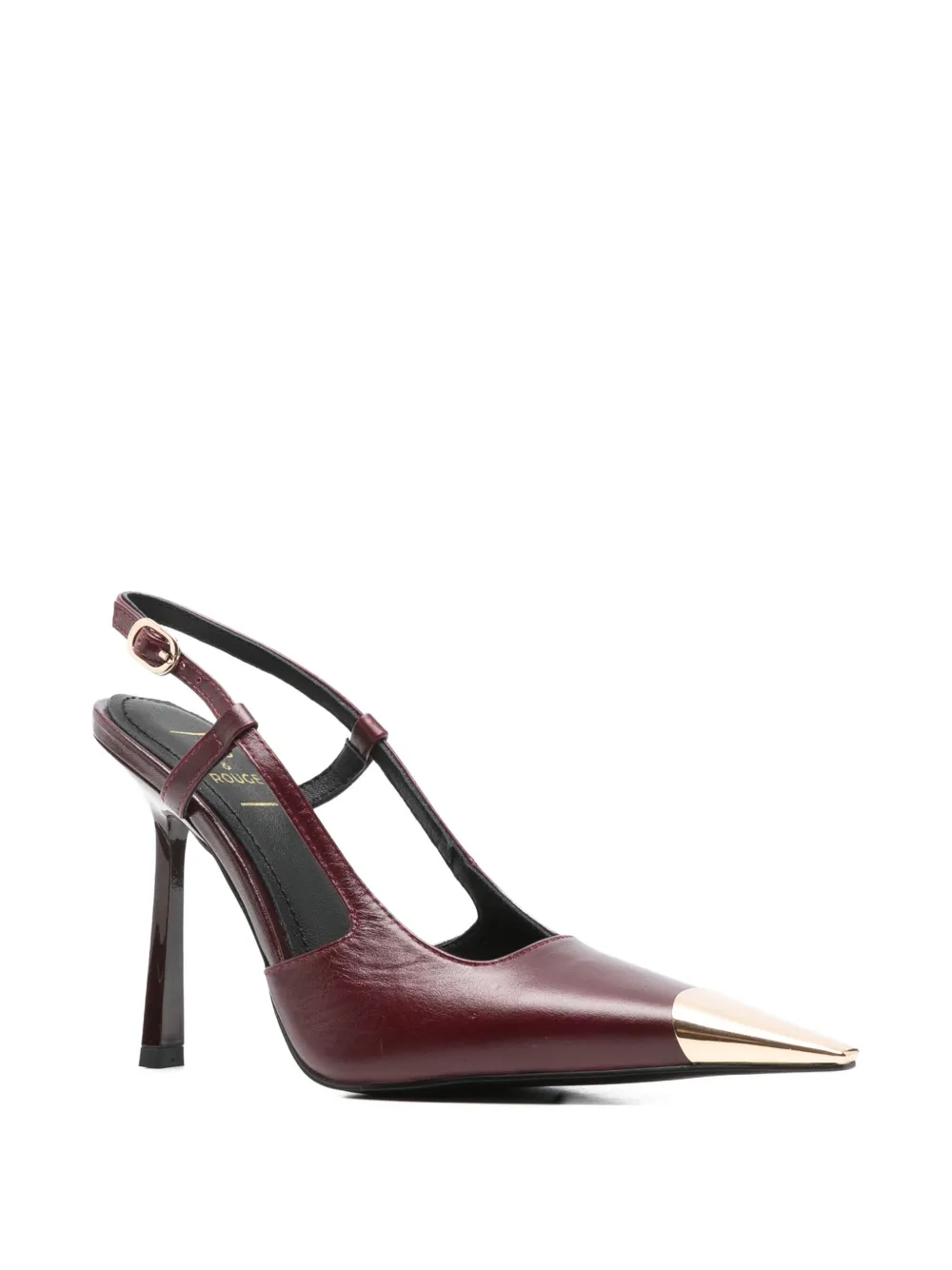 Gold & Rouge 90mm Ravi Slingback Pumps In Multi
