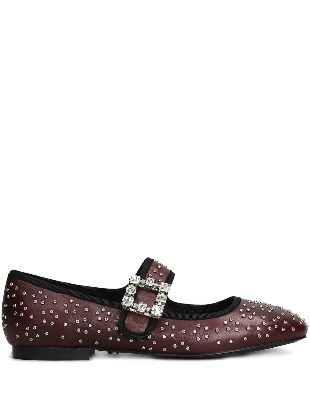 Gold & Rouge Bibalo Buckle Ballet Flats In Multi