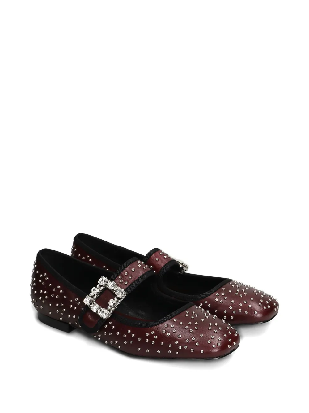 Gold & Rouge Bibalo Buckle Ballet Flats In Multi