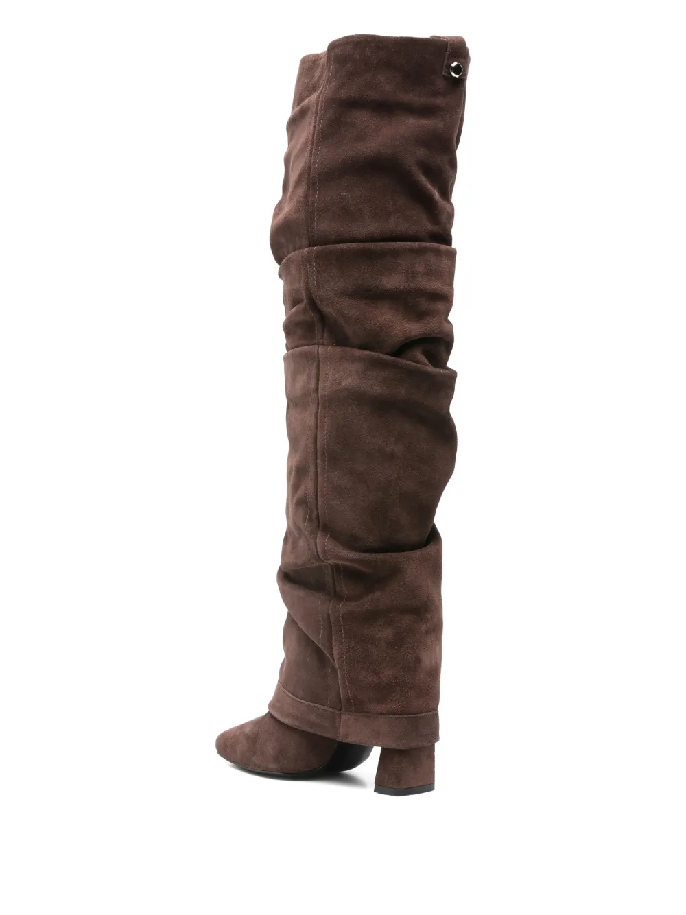 Gold & Rouge 90mm Jaika Ruched Boots In Brown