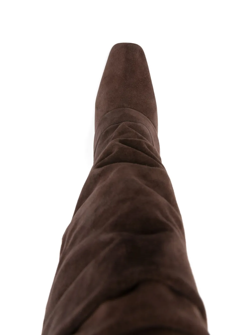 Gold & Rouge 90mm Jaika Ruched Boots In Brown