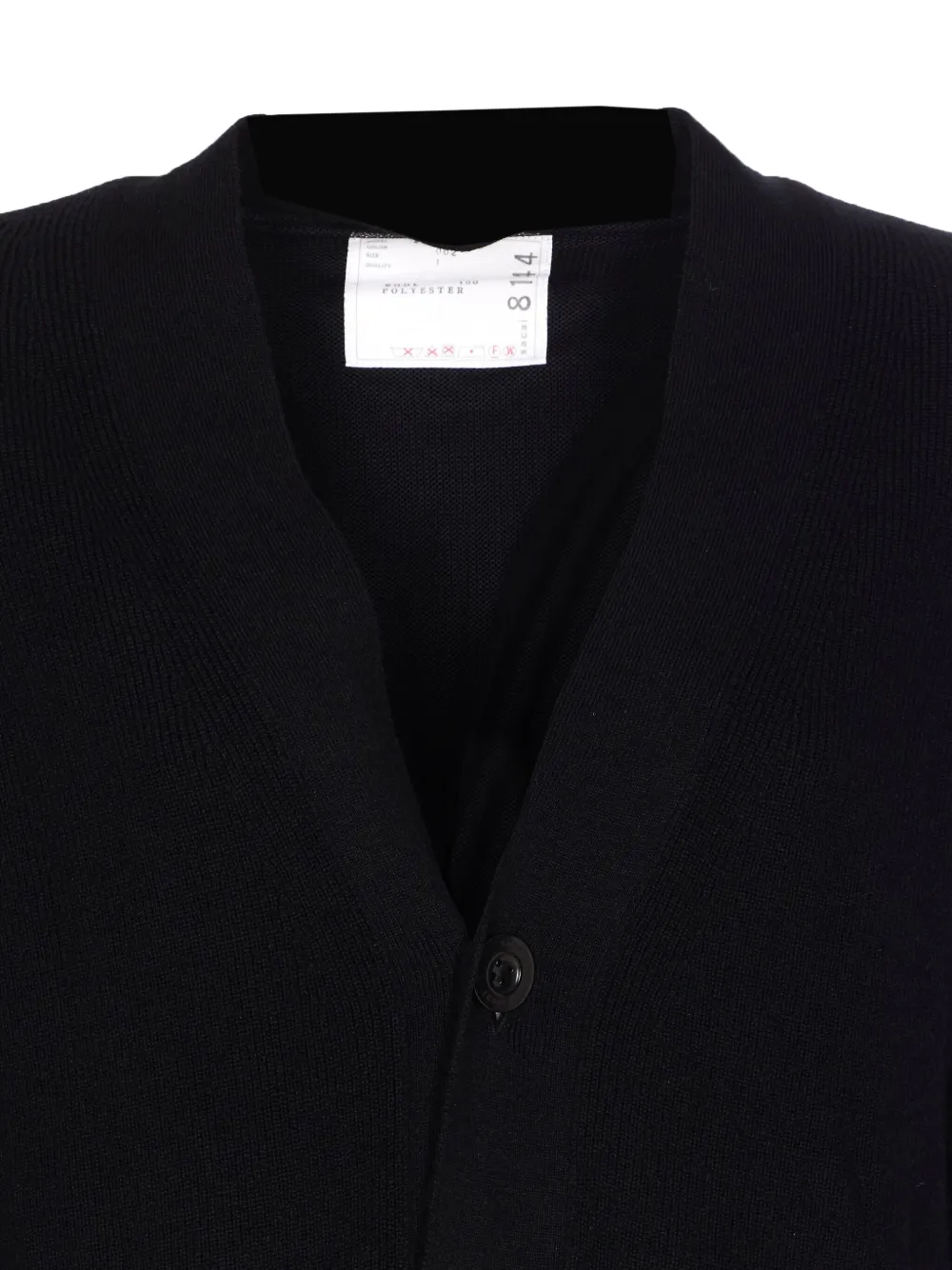 sacai Button-down vest Zwart