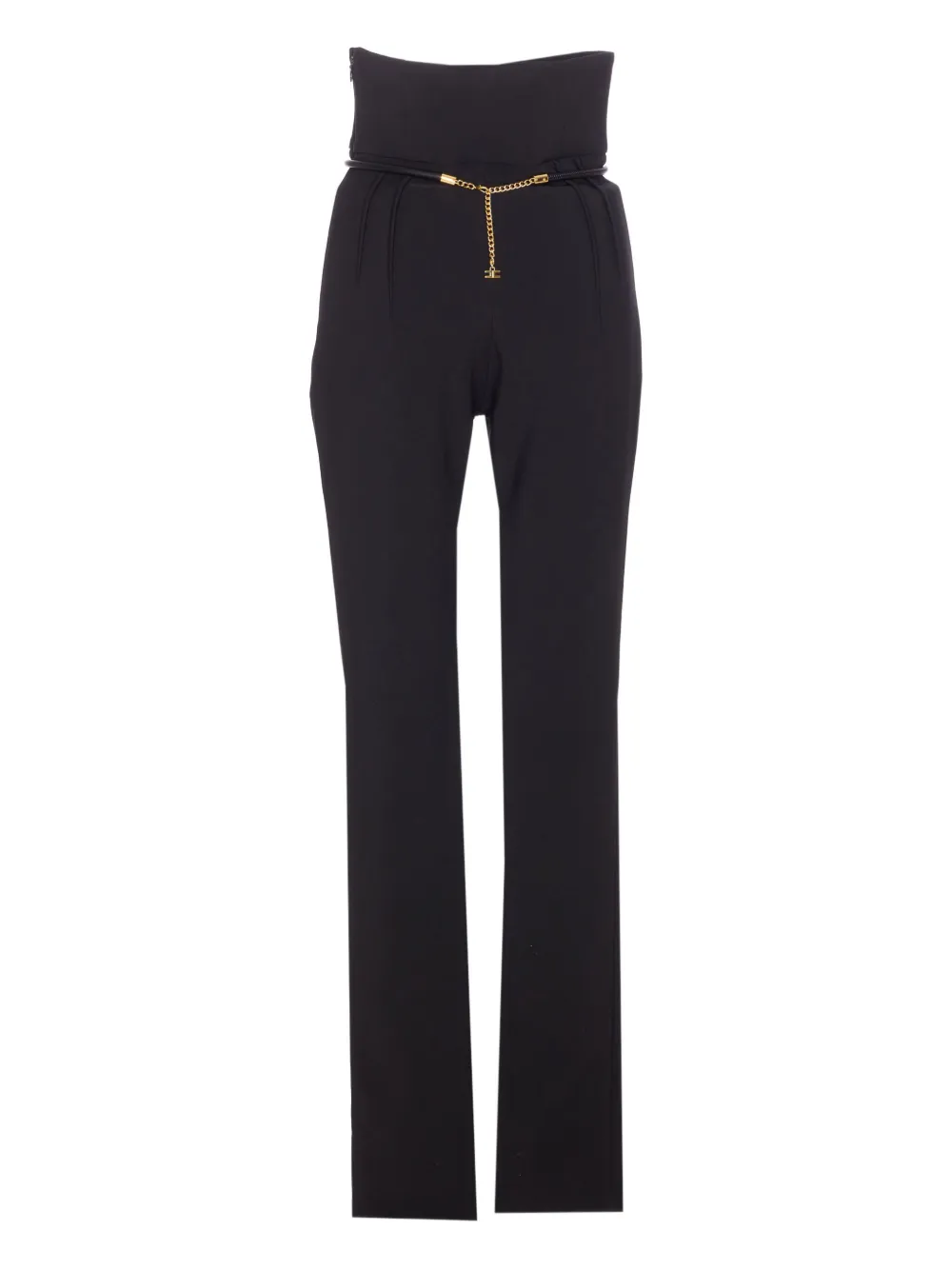 Elisabetta Franchi chain-link belted pants - Zwart