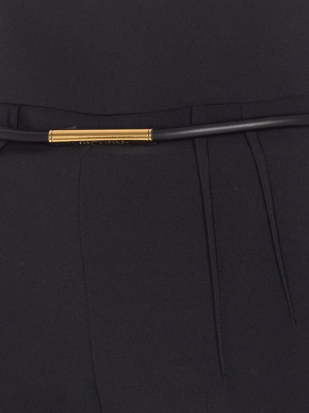 Elisabetta Franchi Chain-link Belted Pants In Black