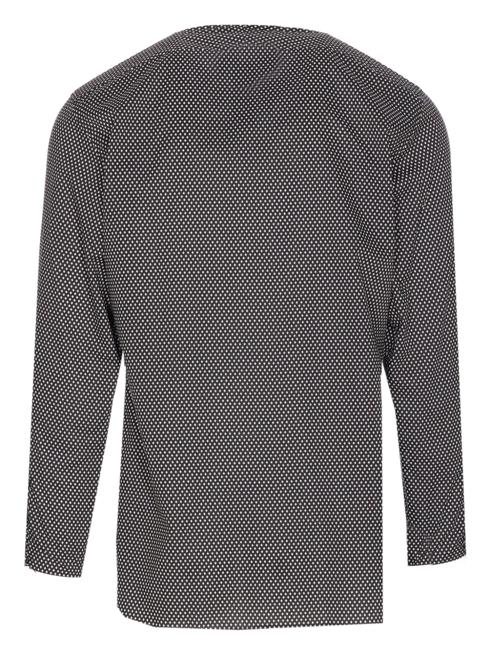 TOM FORD geometric-pattern cotton shirt - Zwart