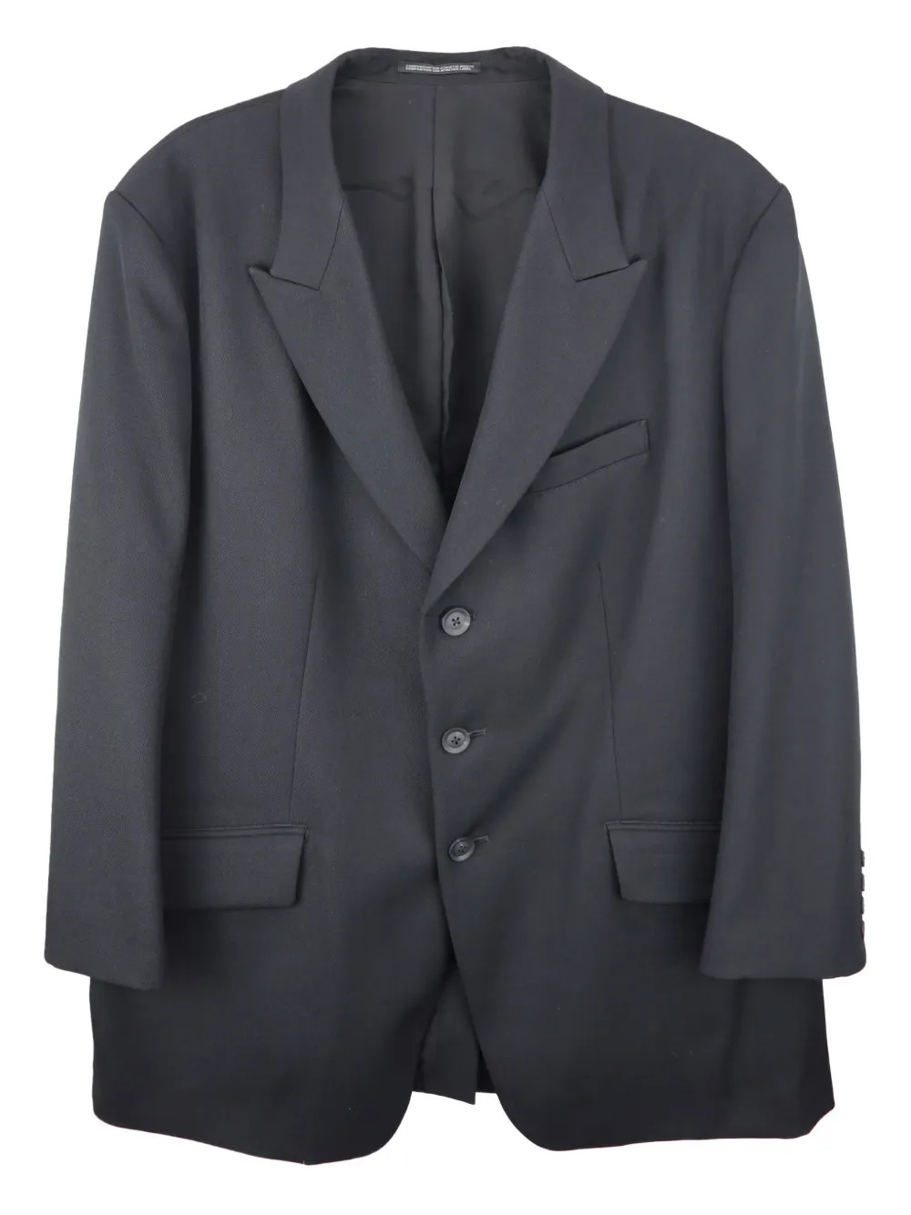 Yohji Yamamoto three-button wool blazer | Black | Image 1