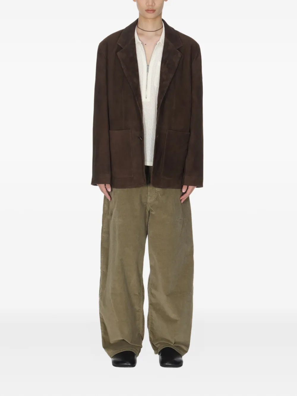 Studio Nicholson Tiko suede patch-pocket blazer | Blazers | Image 2