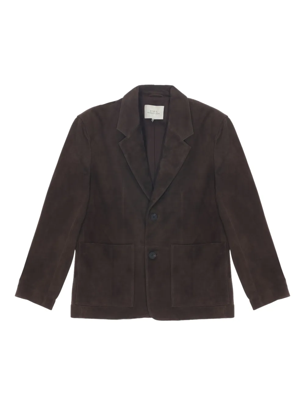 Studio Nicholson Tiko suede patch-pocket blazer | Brown | Image 1
