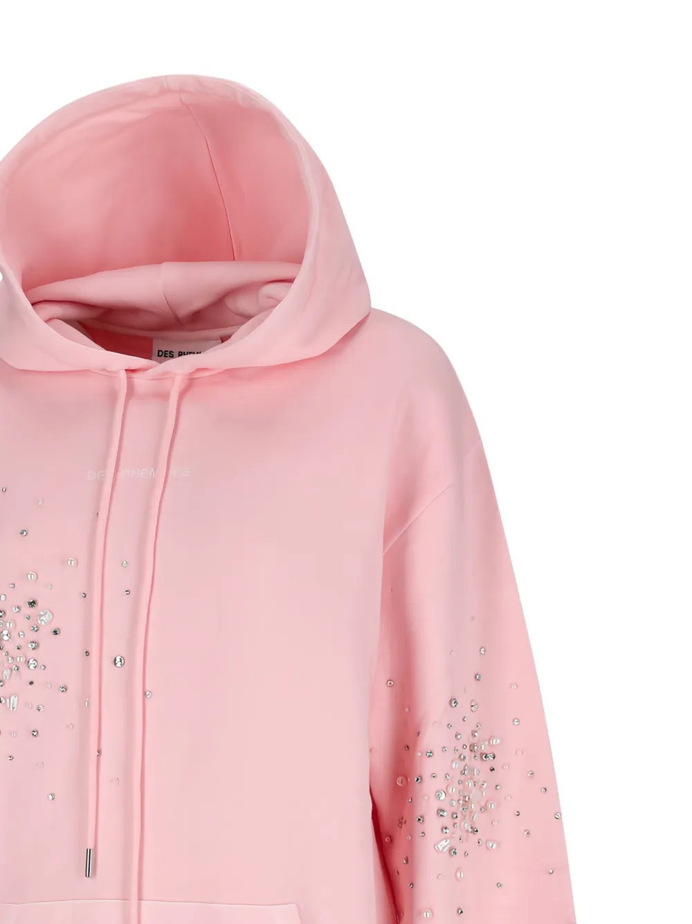 Des_phemmes Crystal-embellished Hoodie In Pink