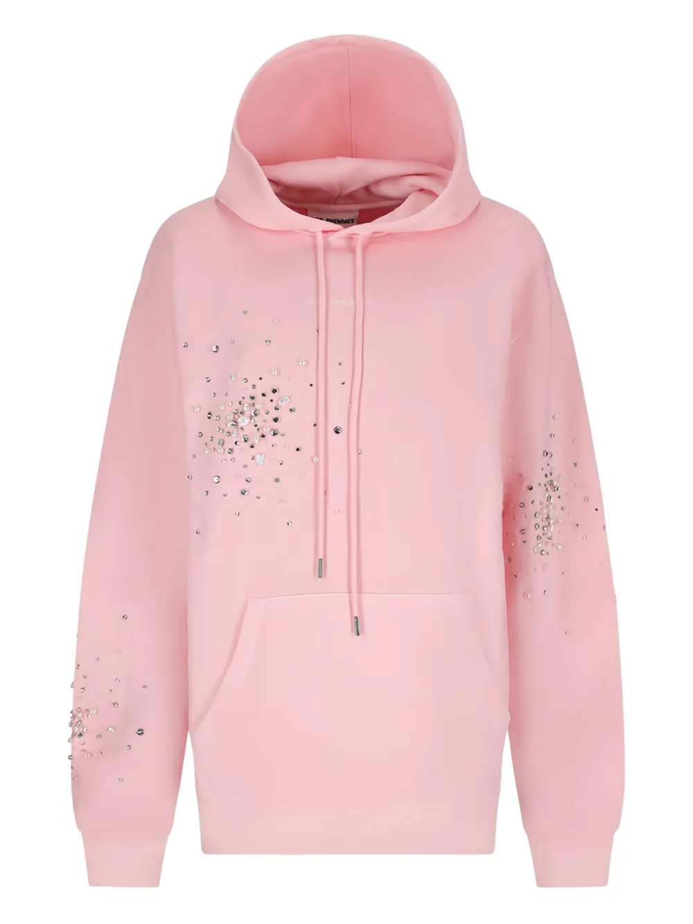 DES PHEMMES crystal-embellished hoodie | Pink | Image 1