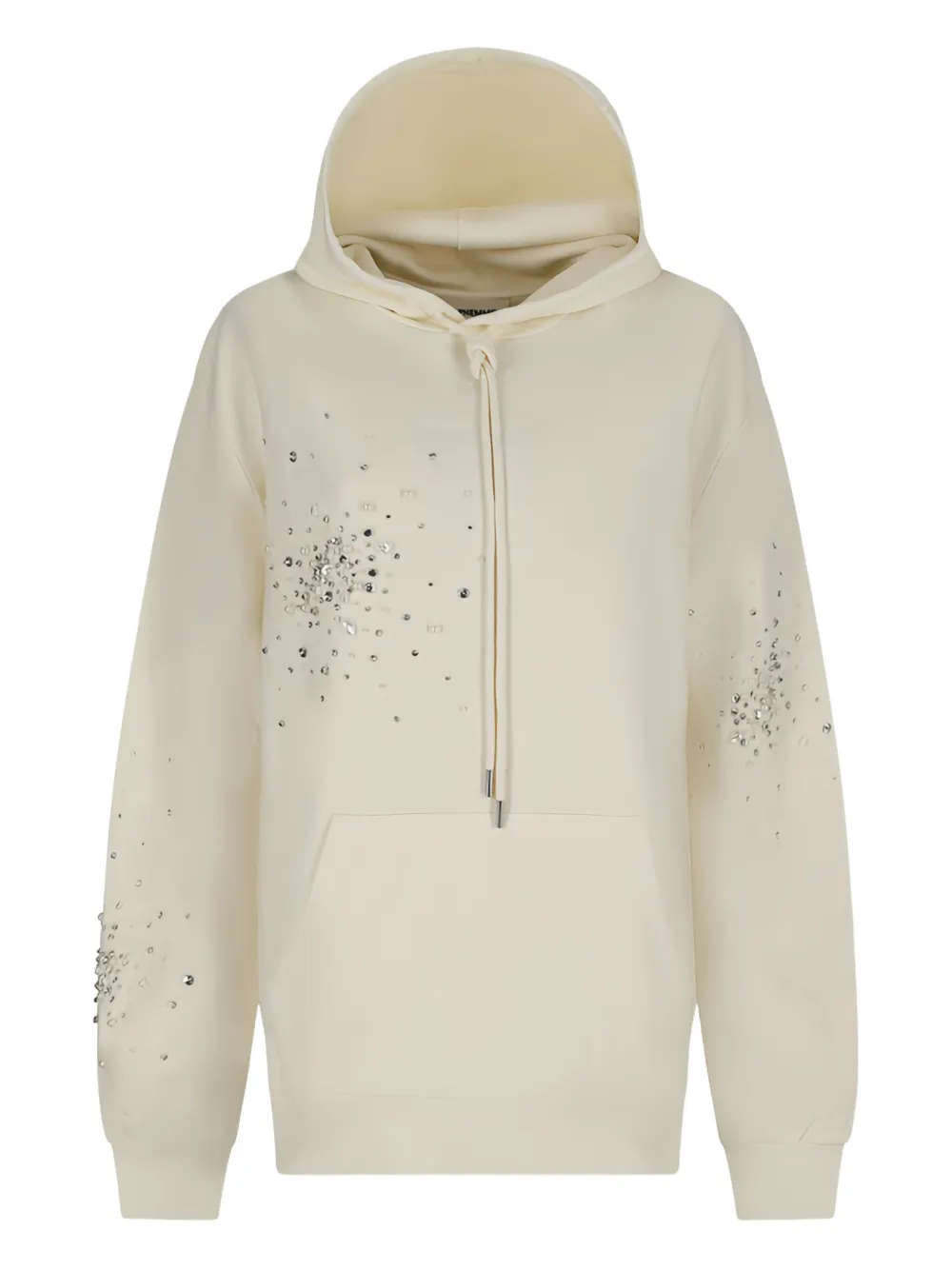 DES PHEMMES crystal-embellished hoodie | White | Image 1