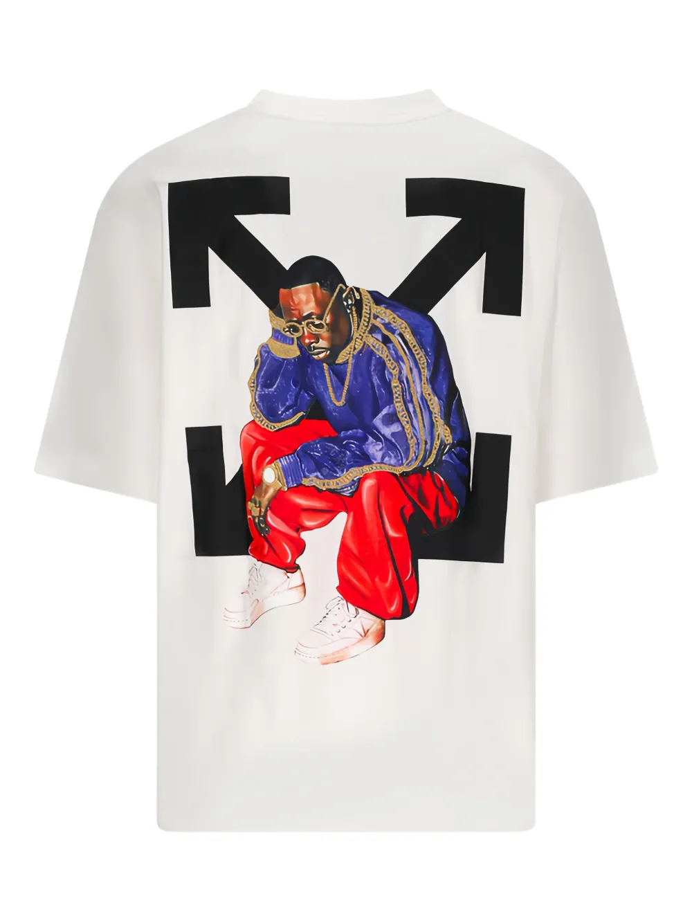 Off-White Thinkman logo-print T-shirt - Wit