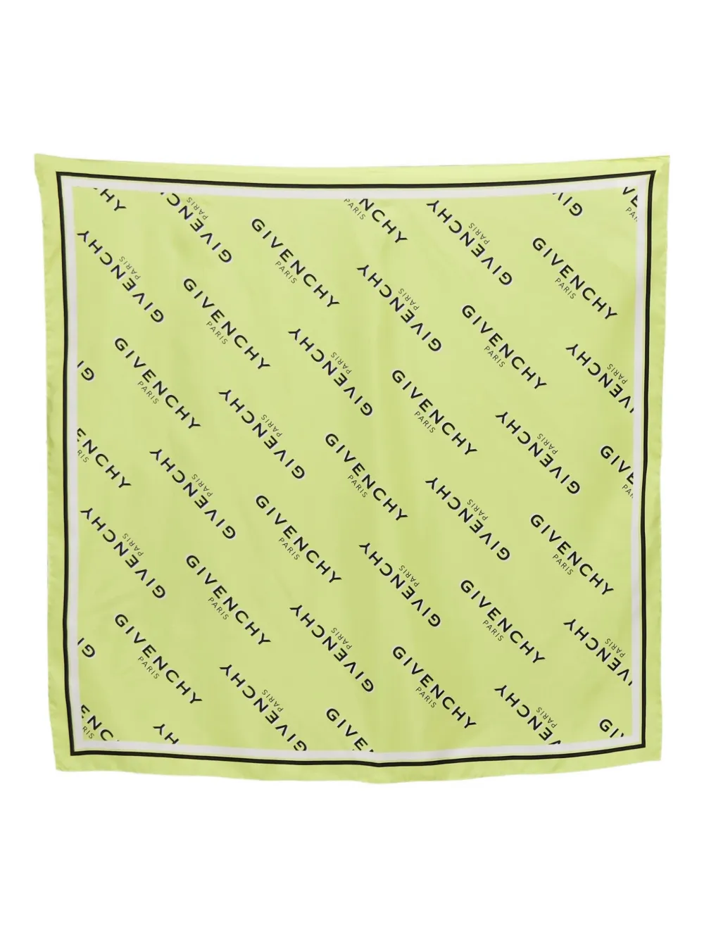 Givenchy Logo-print Silk Scarf In Green