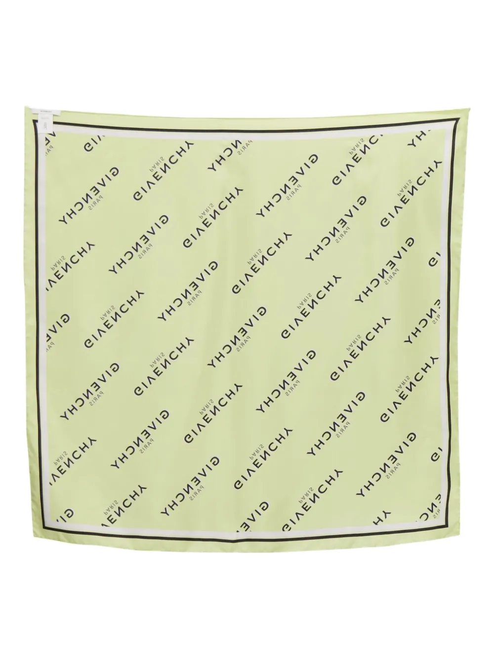 Givenchy Logo-print Silk Scarf In Green