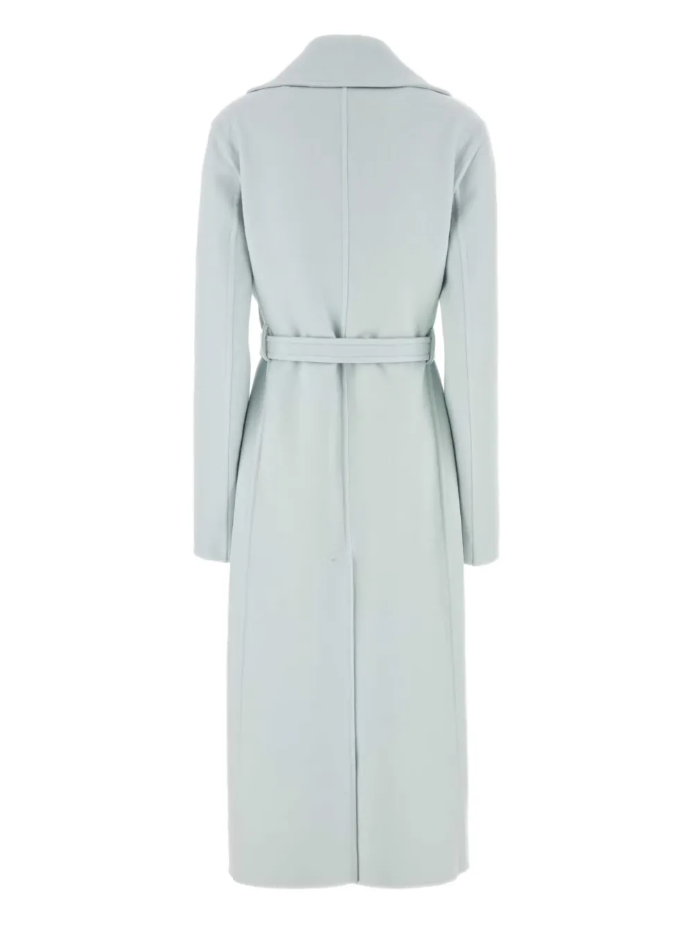Jil Sander Cashmere Coat Belted Waist In Blue