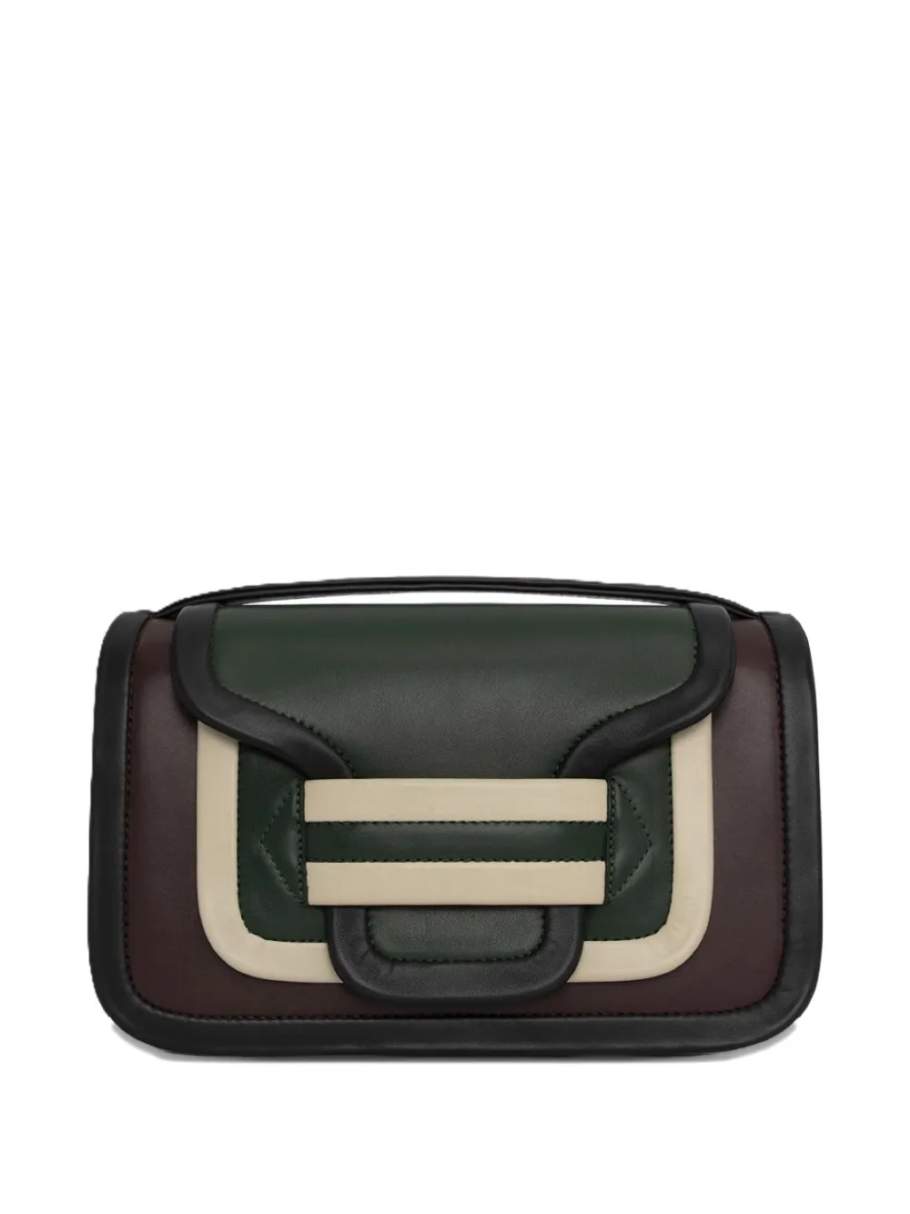 Pierre Hardy Panelled-design Leather Crossbody Bag In Black