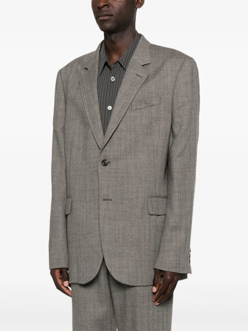 Our Legacy Single-breasted Wool Blazer In Gray
