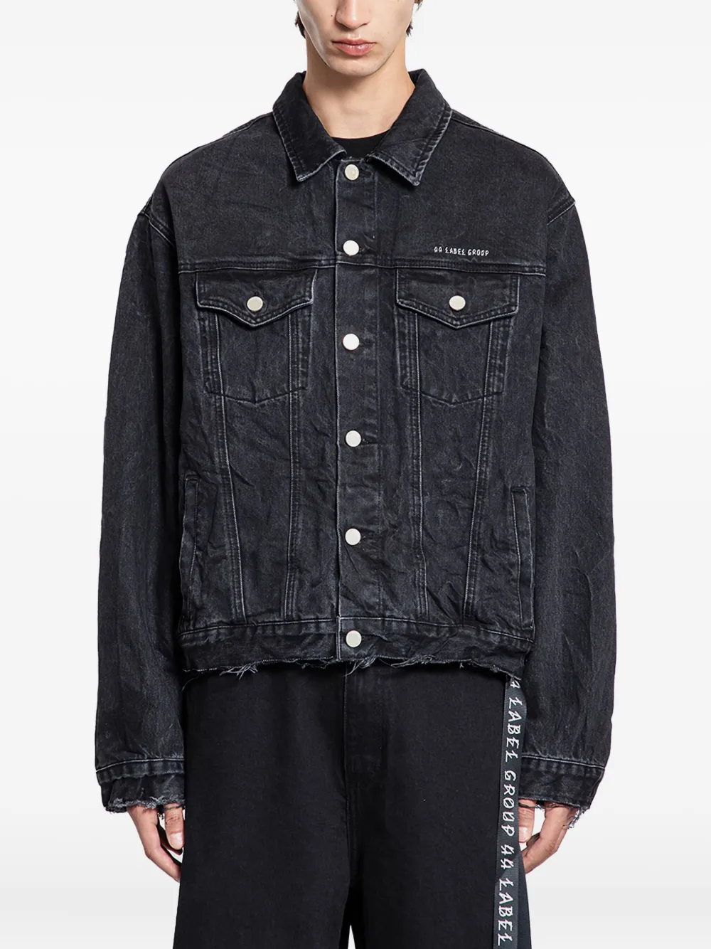 44 LABEL GROUP Simulation buttoned denim jacket | Blue | Image 1
