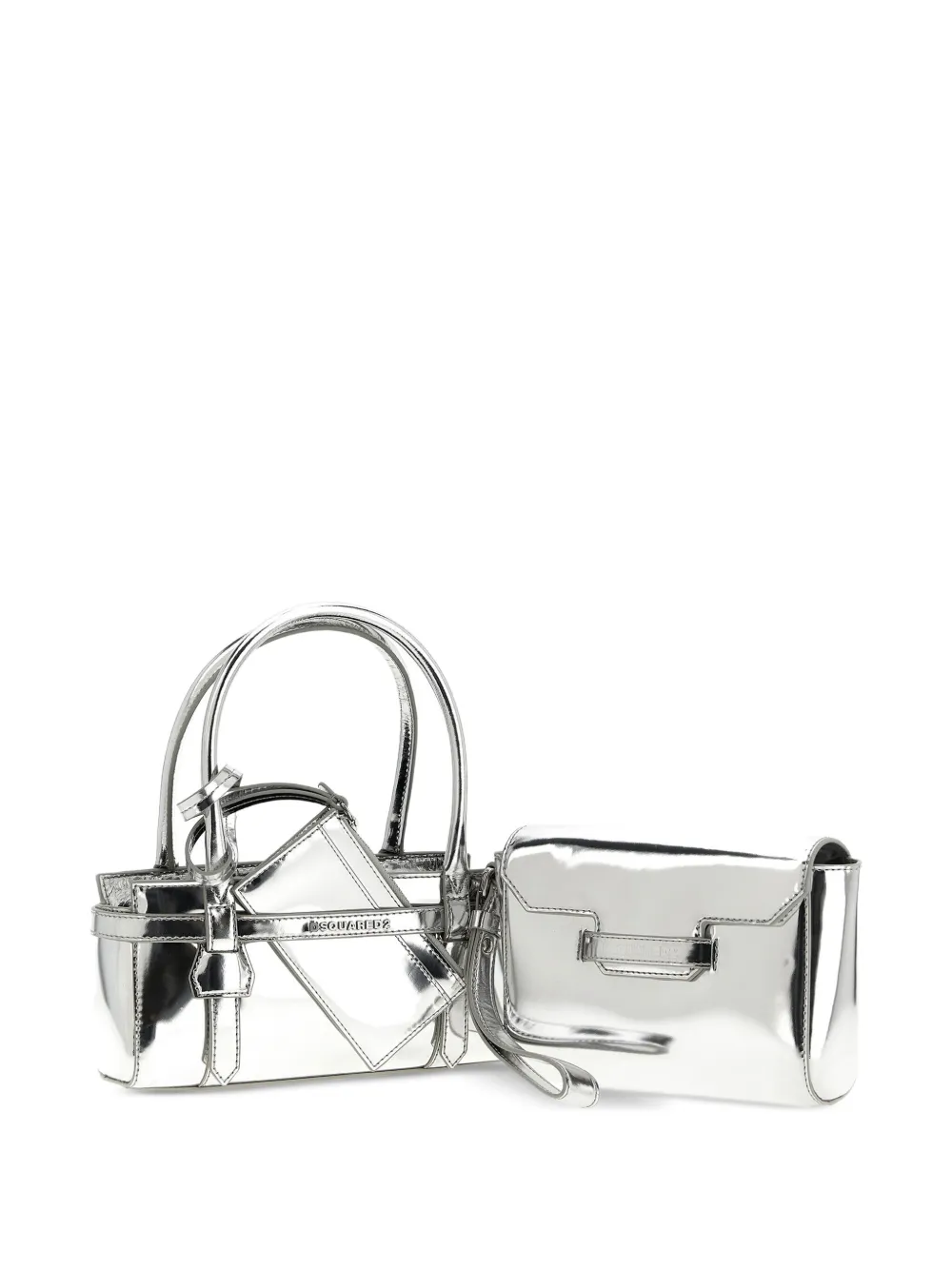 DSQUARED2 mini Twin tote bag | Silver | Image 1