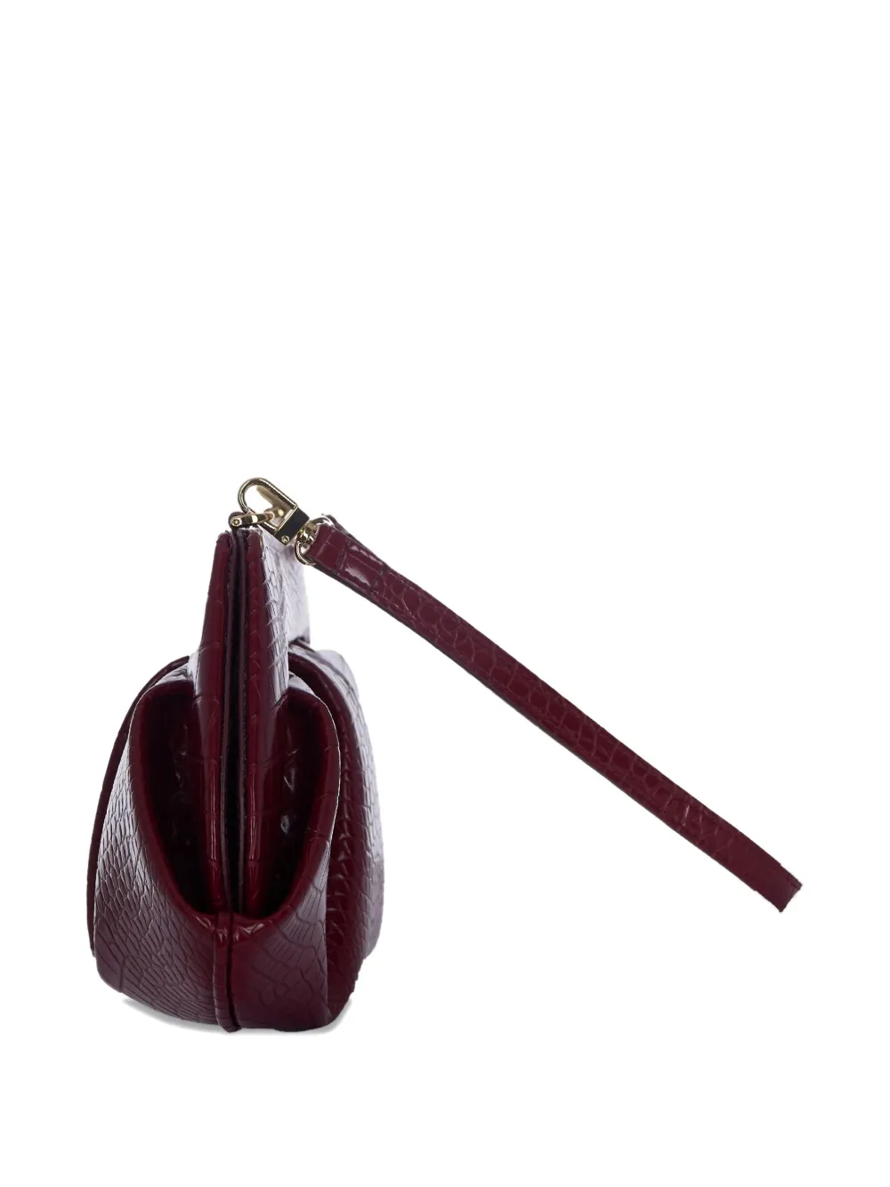 Themoirè Embossed Shoulder Bag In Red