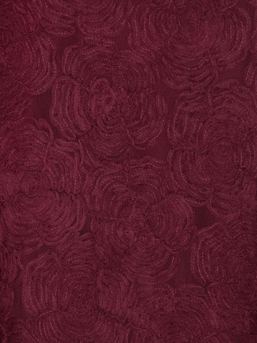 Rotate Birger Christensen Abito Lungo Floreale Bordeaux In Red