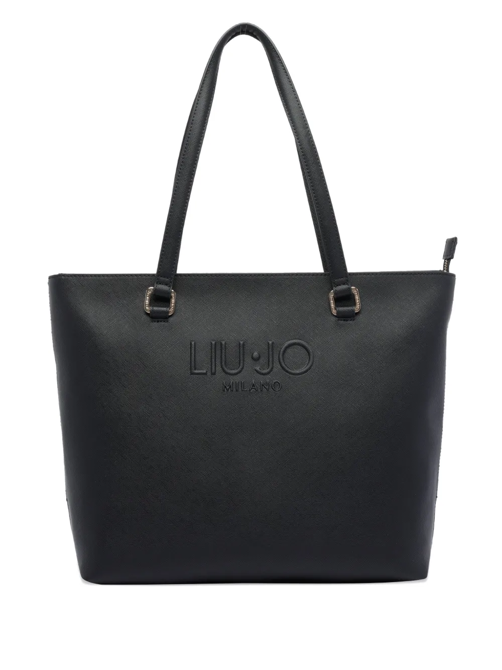 LIU JO embossed-logo tote bag | Black | Image 1