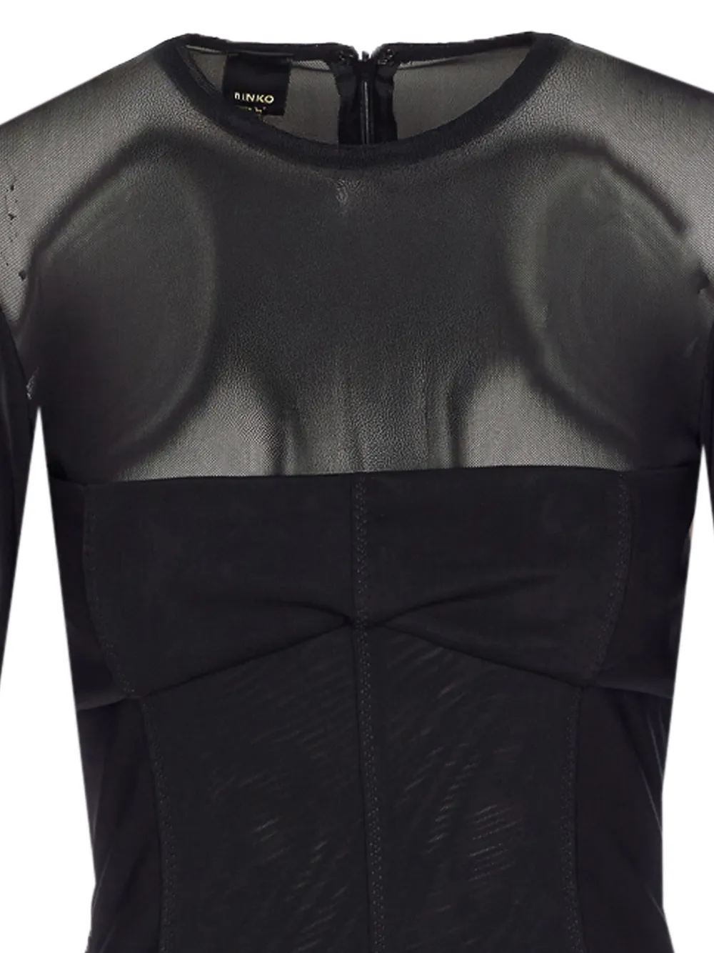 PINKO Midi-jurk met ronde hals Zwart