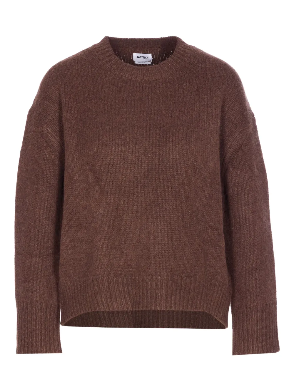 Not Shy crew-neck cashmere sweater | Brown | Image 1