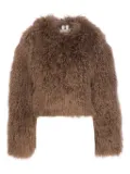 Sword long-sleeve fur jacket - Brown